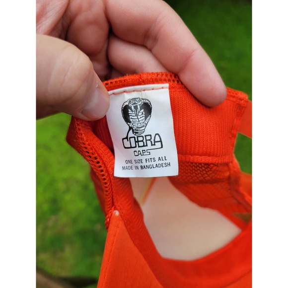 Vintage 80s University of Tennessee Volunteers Orange Mesh Snapback Hat Cobra - Picture 3 of 3